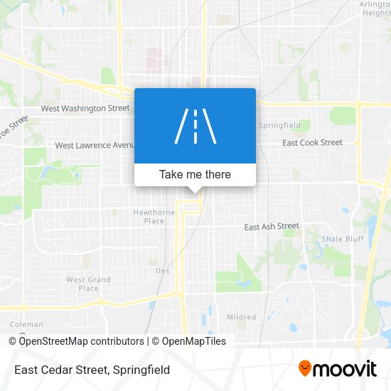 Mapa de East Cedar Street
