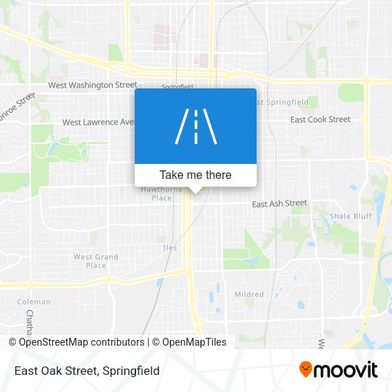 East Oak Street map