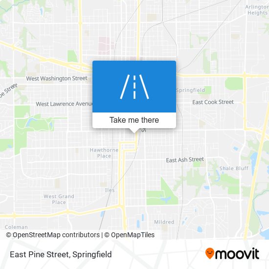 East Pine Street map