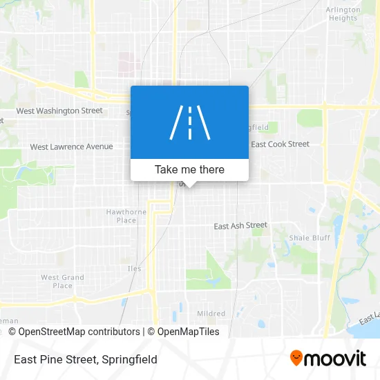 East Pine Street map