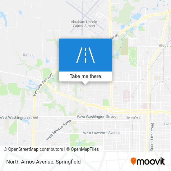 North Amos Avenue map