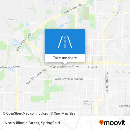 North Illinois Street map