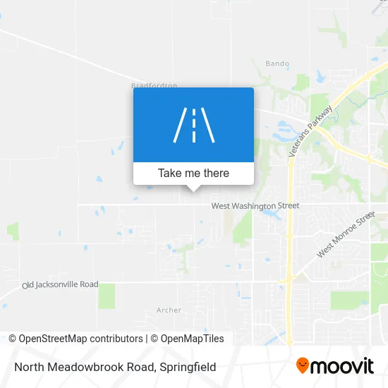 North Meadowbrook Road map