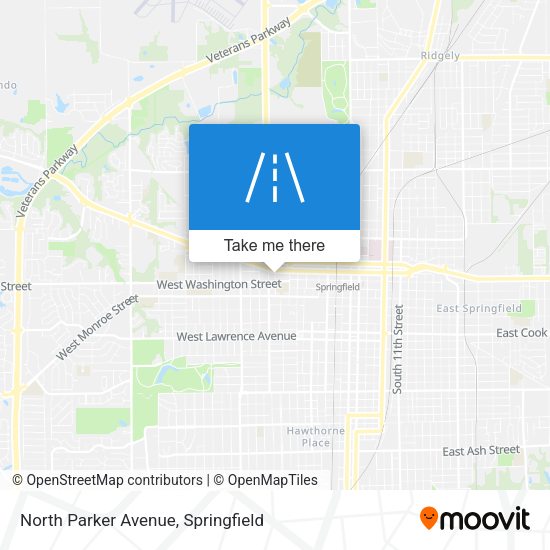 North Parker Avenue map