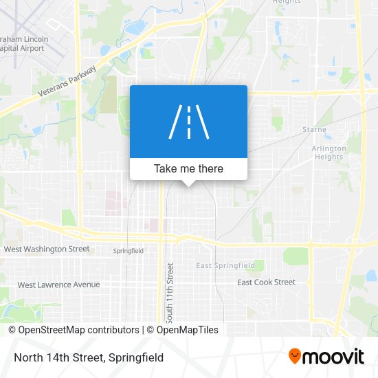 North 14th Street map