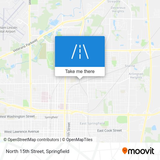 North 15th Street map