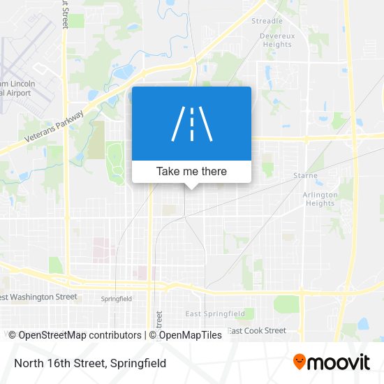 North 16th Street map