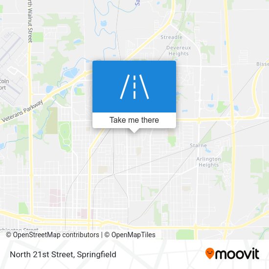 North 21st Street map