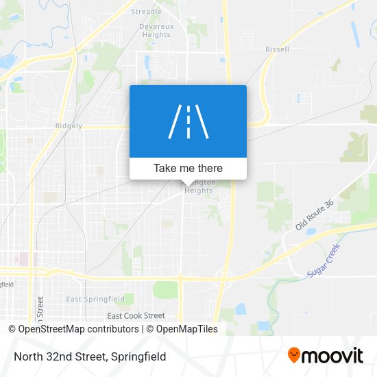 North 32nd Street map