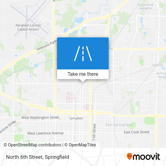 North 6th Street map
