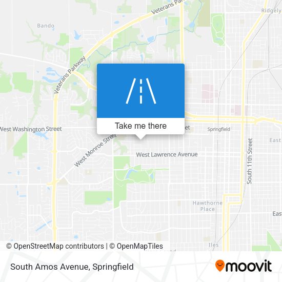 South Amos Avenue map