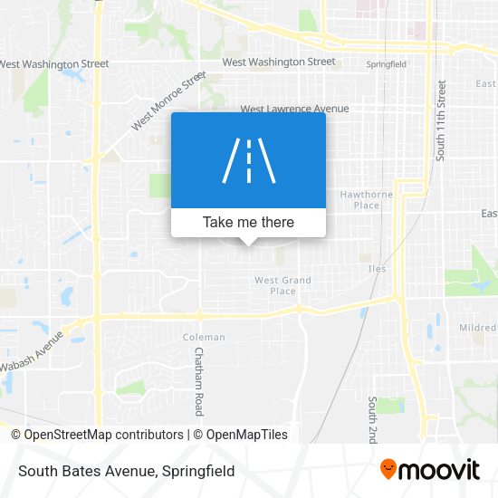 Mapa de South Bates Avenue
