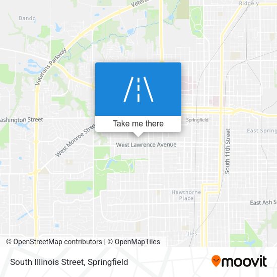South Illinois Street map