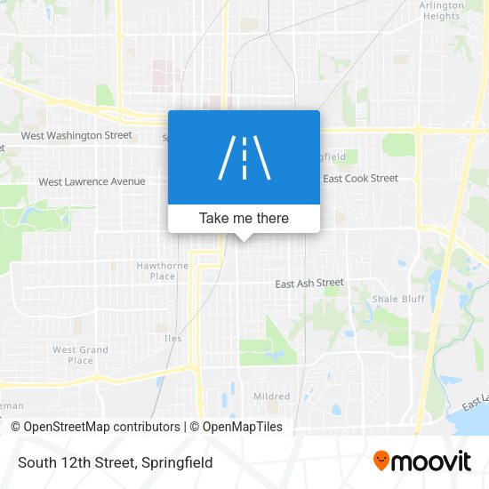 South 12th Street map