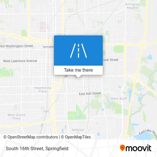 South 16th Street map