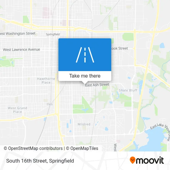 South 16th Street map
