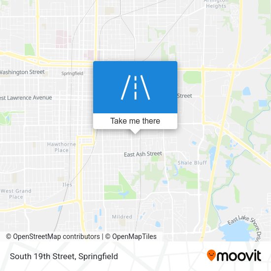 South 19th Street map