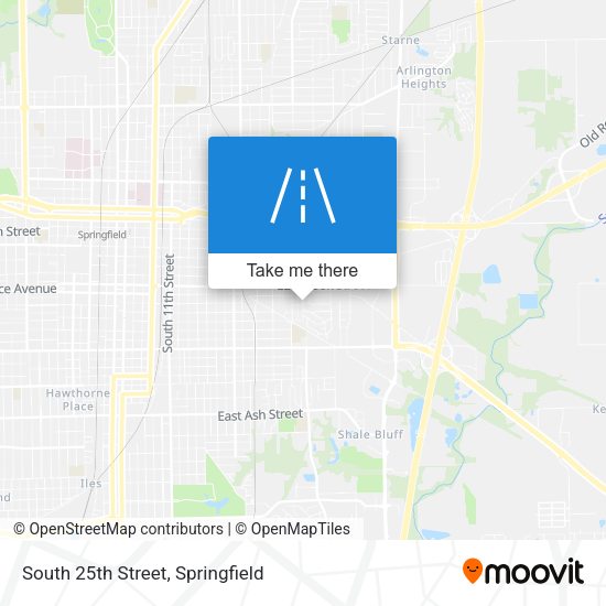 South 25th Street map