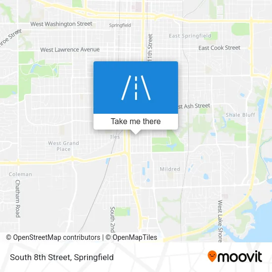 South 8th Street map