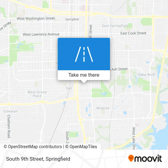 South 9th Street map