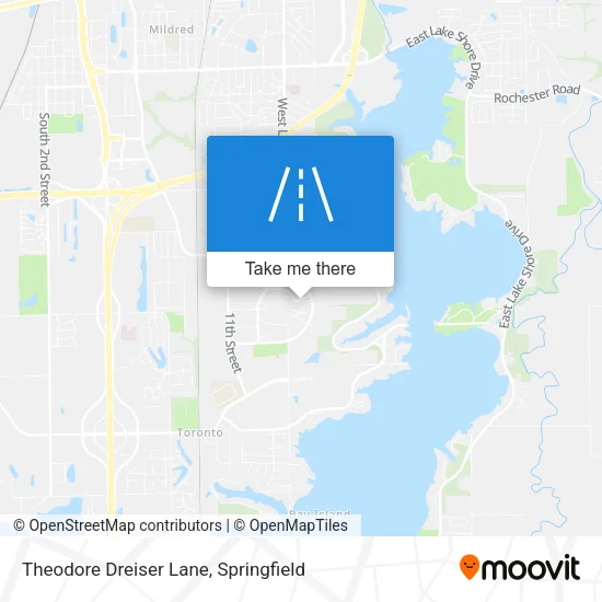 Theodore Dreiser Lane map