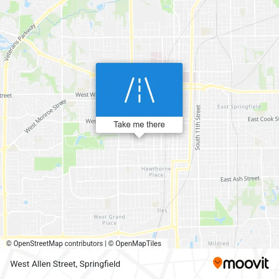 Mapa de West Allen Street