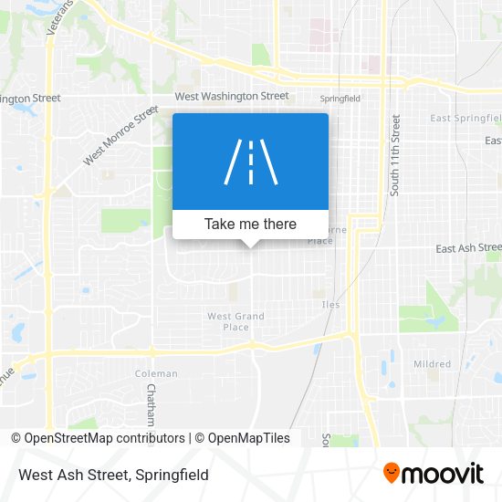 West Ash Street map