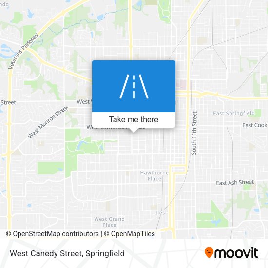 West Canedy Street map