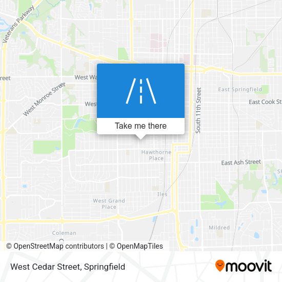 Mapa de West Cedar Street