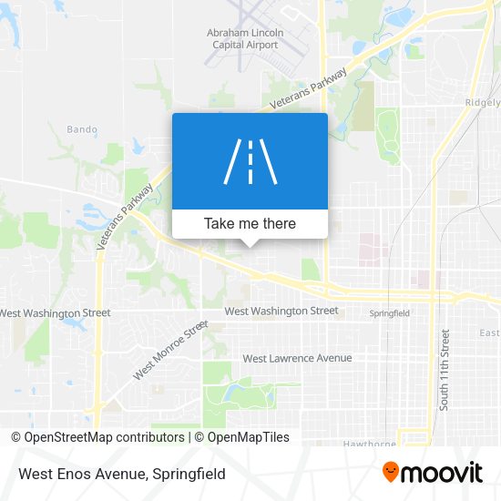 West Enos Avenue map