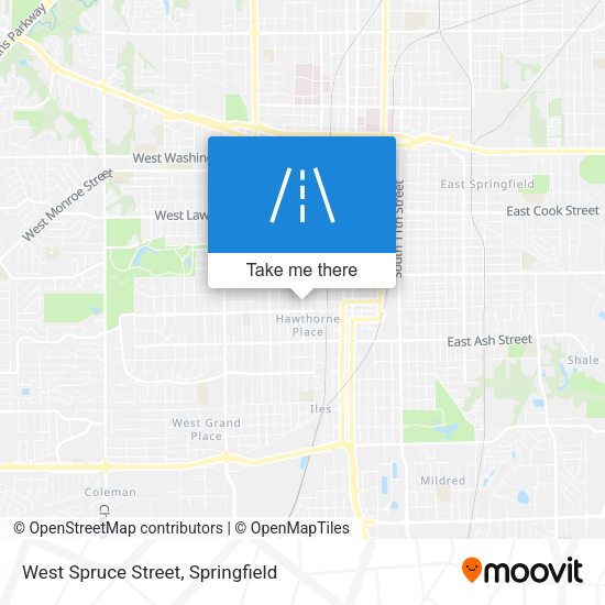 West Spruce Street map