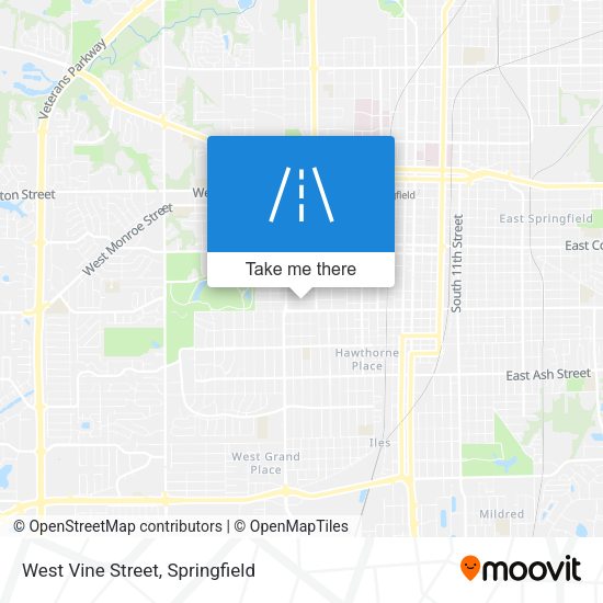 West Vine Street map