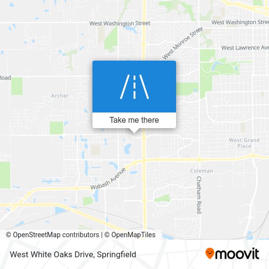 West White Oaks Drive map