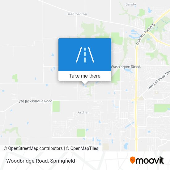 Woodbridge Road map