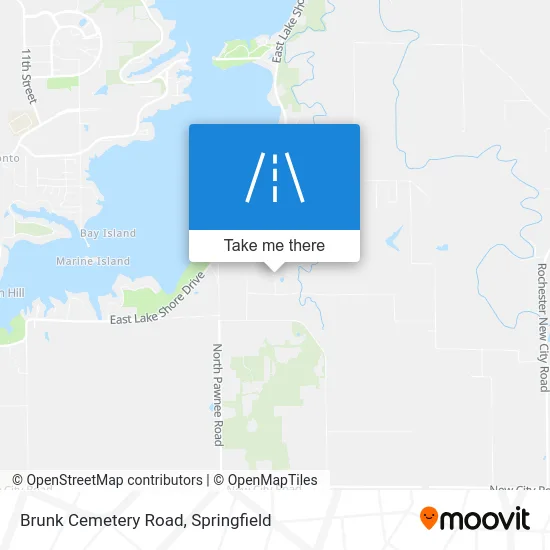 Brunk Cemetery Road map