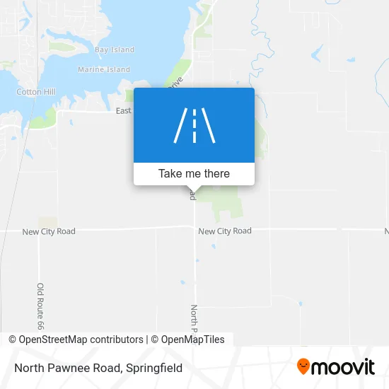 North Pawnee Road map