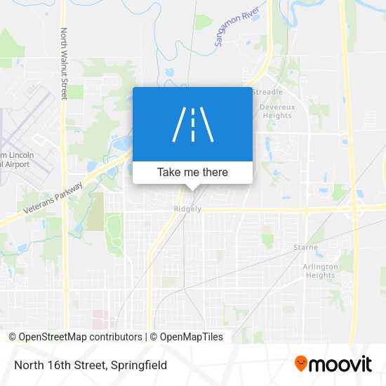 North 16th Street map