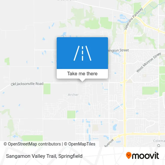 Sangamon Valley Trail map