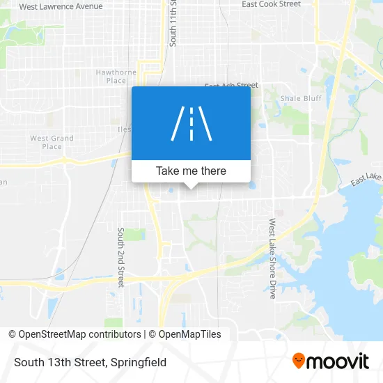 South 13th Street map