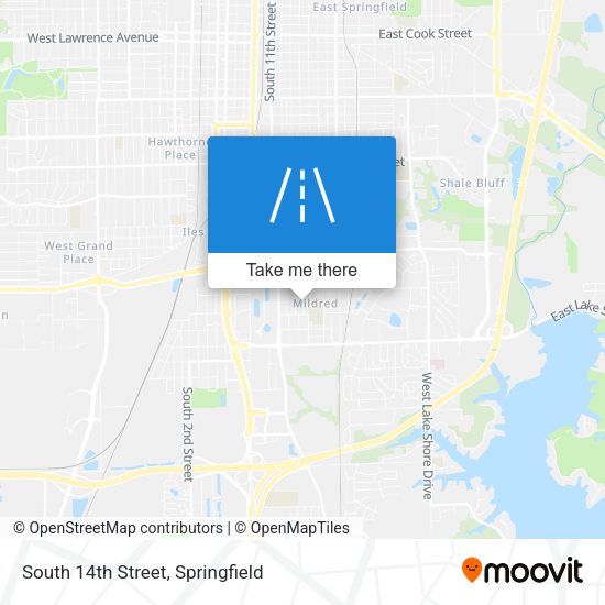 South 14th Street map