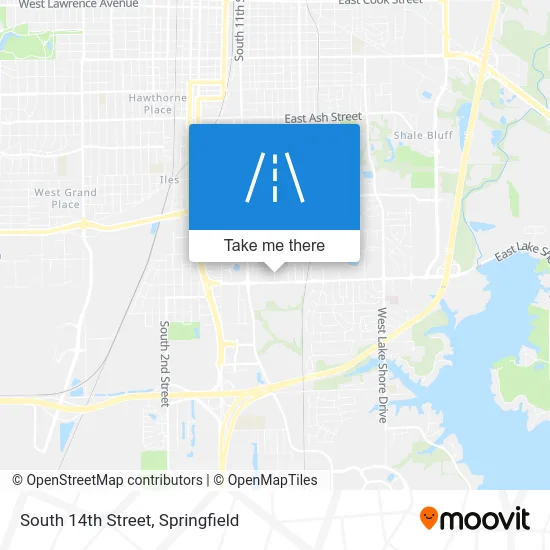 South 14th Street map