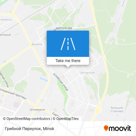Грибной Переулок map