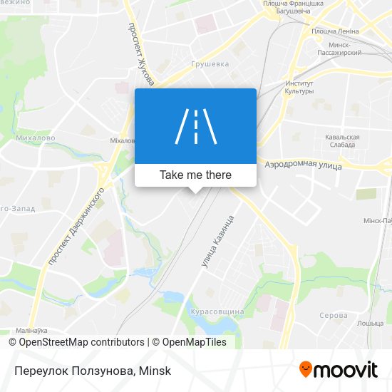 Переулок Ползунова map