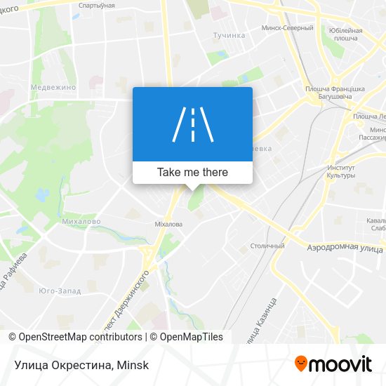 Улица Окрестина map