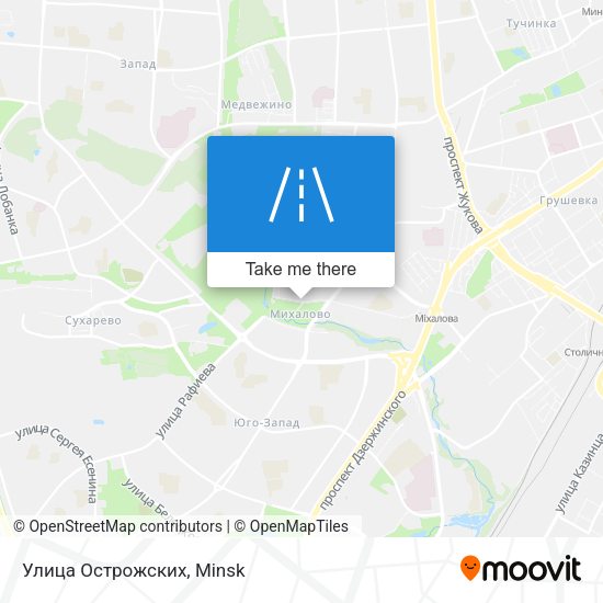 Улица Острожских map