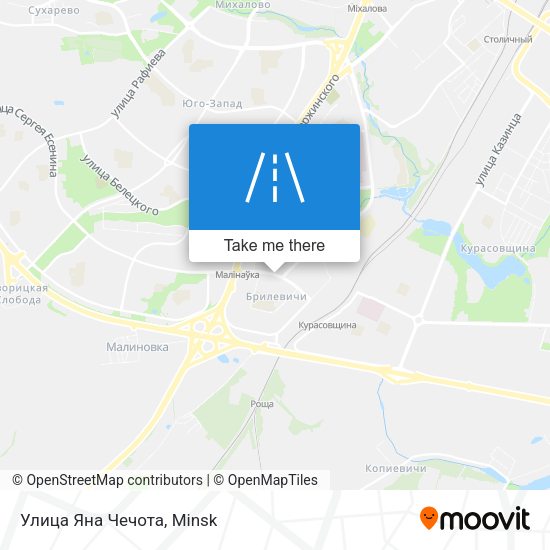 Улица Яна Чечота map