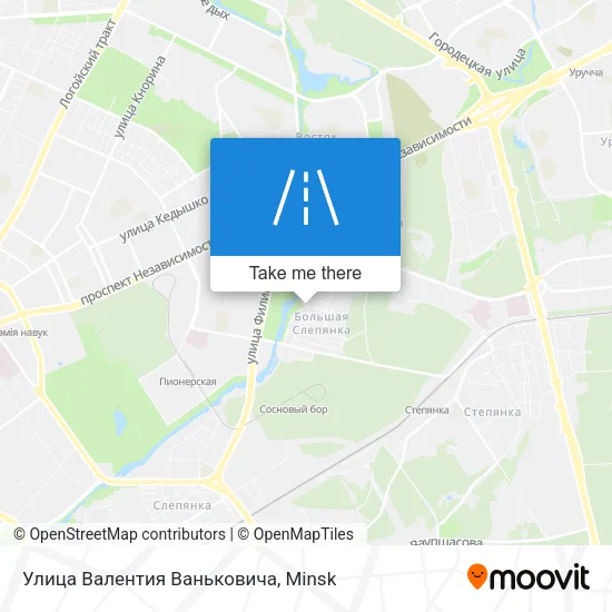 Улица Валентия Ваньковича map