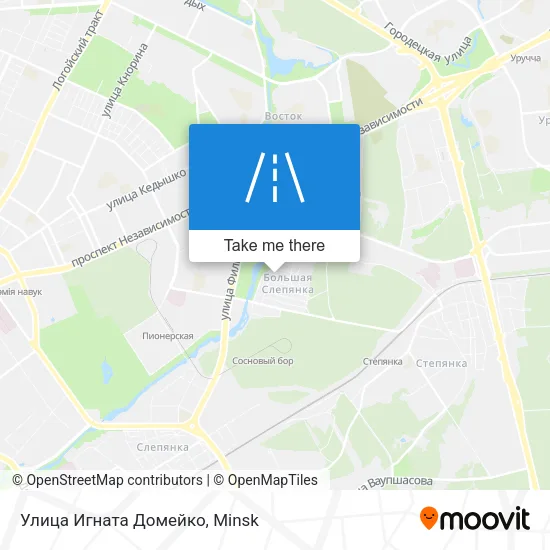 Улица Игната Домейко map