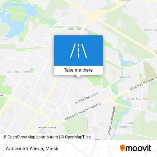 Аллейная Улица map