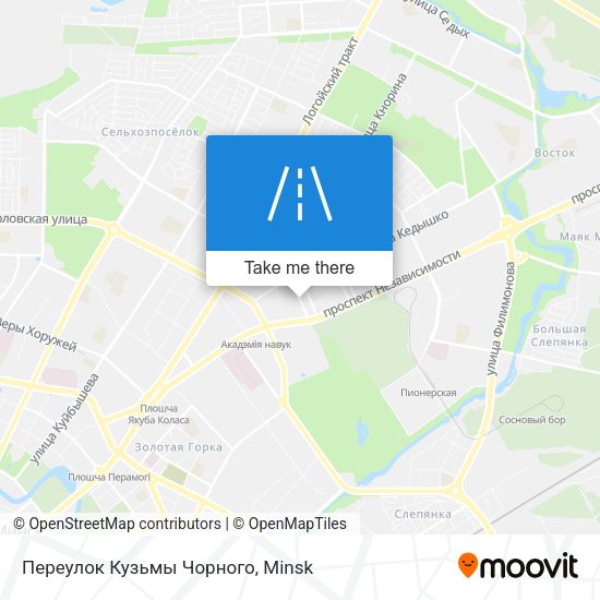 Переулок Кузьмы Чорного map
